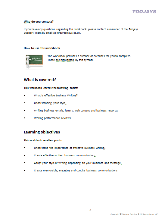 Business Writing - Skills Development Workbook
