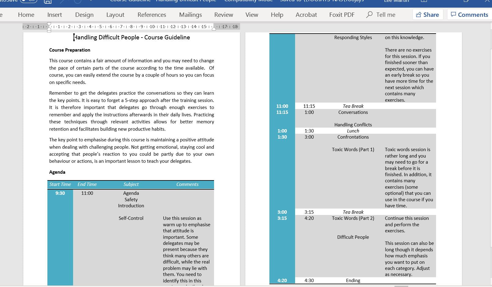 Handling Difficult People - Training Workshop Pack