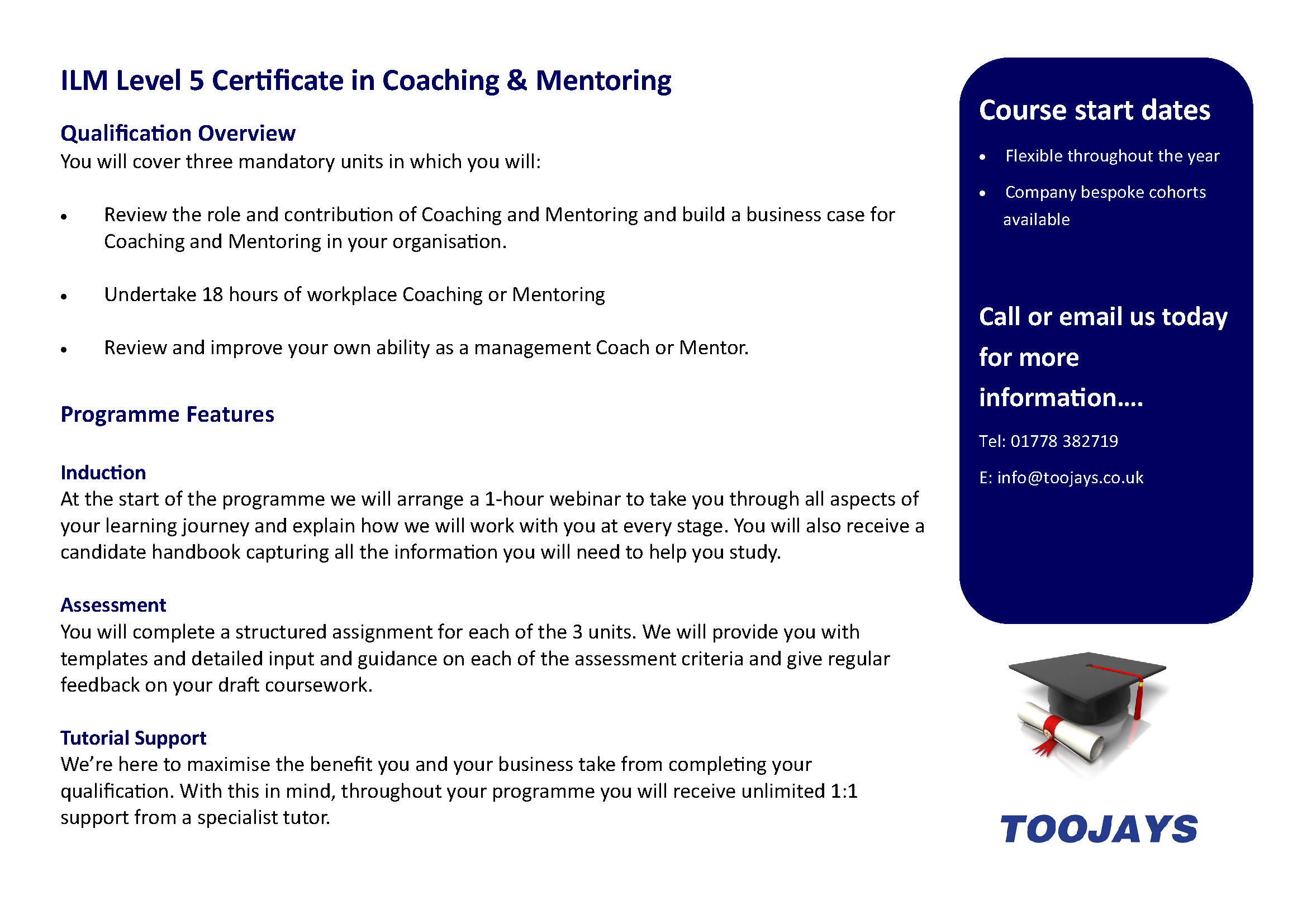 ILM Level 5 Certificate in Coaching and Mentoring