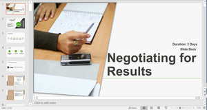 Negotiation Skills - Training Workshop Pack