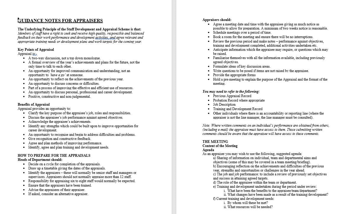 Appraisal Skills - Training Workshop Pack