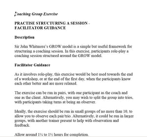 Coaching Skills - Training Workshop Pack