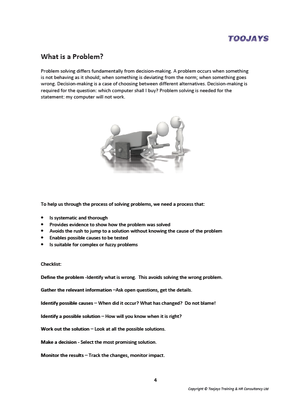 Creative Problem Solving Skills - Skills Development Workbook