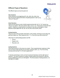 Customer Service Skills - Skills Development Workbook