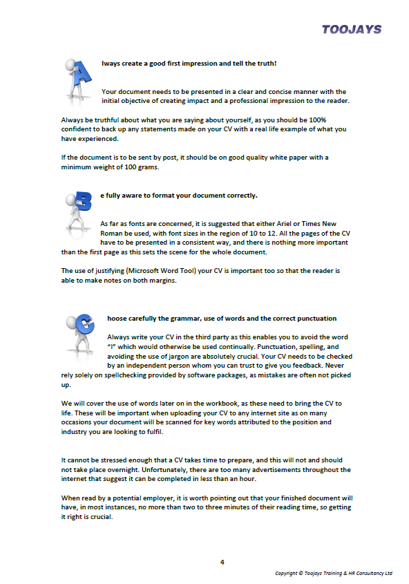 CV Writing Skills - Skills Development Workbook