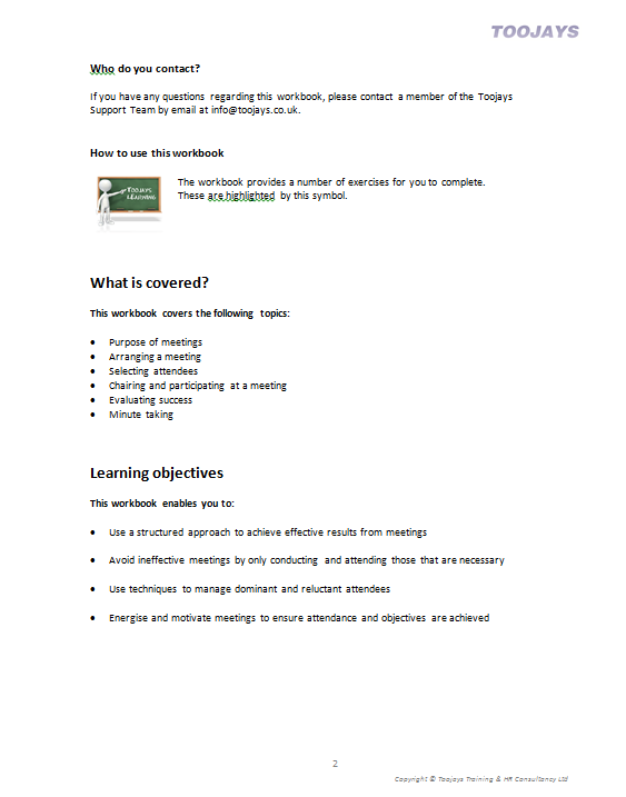 Effective Meetings - Skills Development Workbook