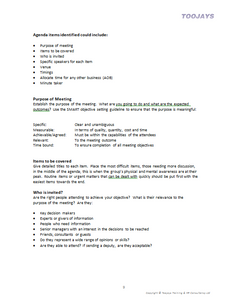 Effective Meetings - Skills Development Workbook