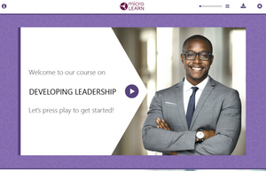 This image shows a screen shot of the developing leadership module