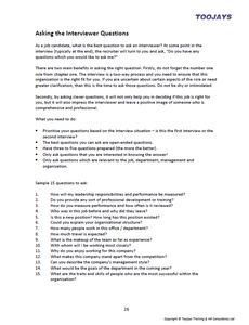 Interview Skills - Skills Development Workbook