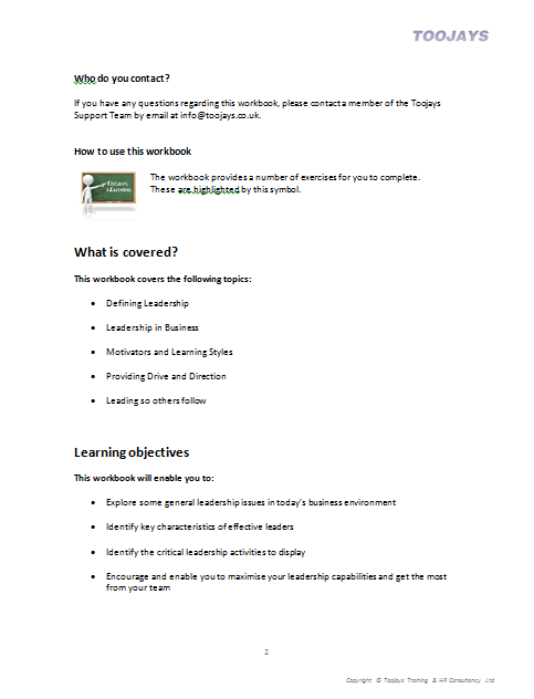 Leadership Development Skills - Skills Development Workbook