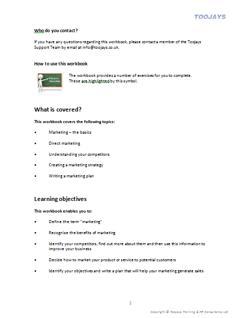 Effective Marketing Skills - Skills Development Workbook