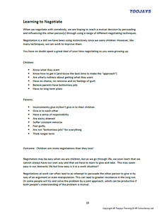 Negotiation Skills - Skills Development Workbook