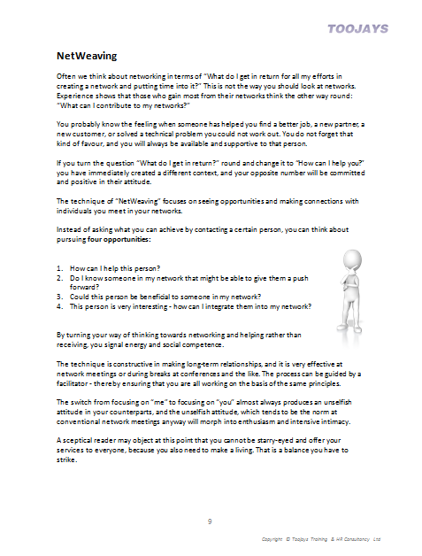 Networking Skills - Skills Development Workbook