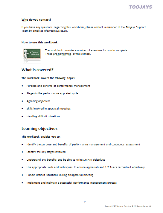 Performance Appraisal Skills - Skills Development Workbook
