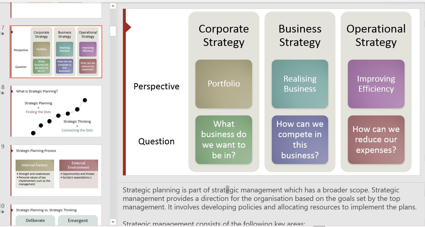 Strategic Planning - Training Workshop Pack