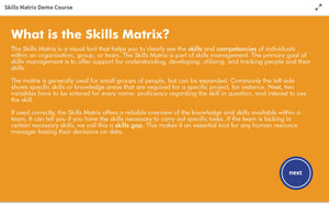 Skills Matrix (Free Demo Course)